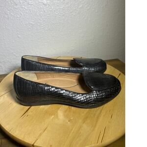 Dansko Womens Black Leather Slip On Loafer Comfort Shoes Size 37/ 7